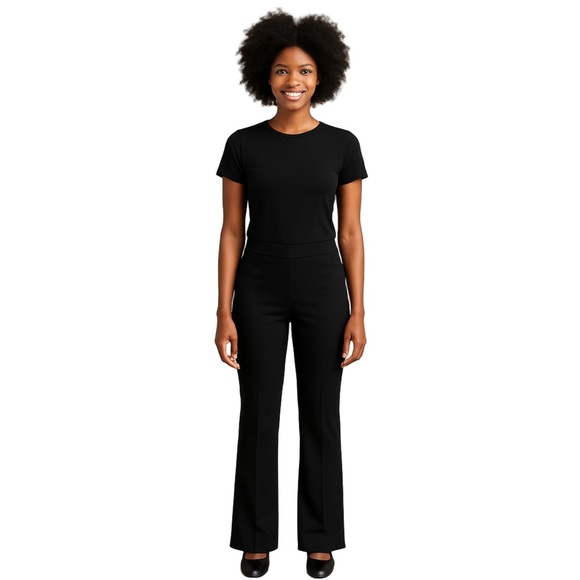 Stoosh Black pants xl slim fit flare leg professional workwear versatile - Picture 1 of 5
